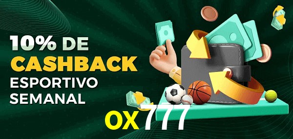 10% de bônus de cashback na ox777