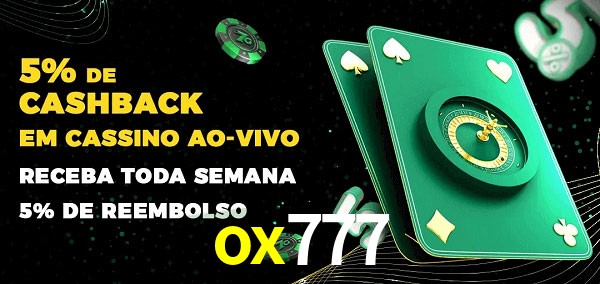Promoções do cassino ao Vivo ox777